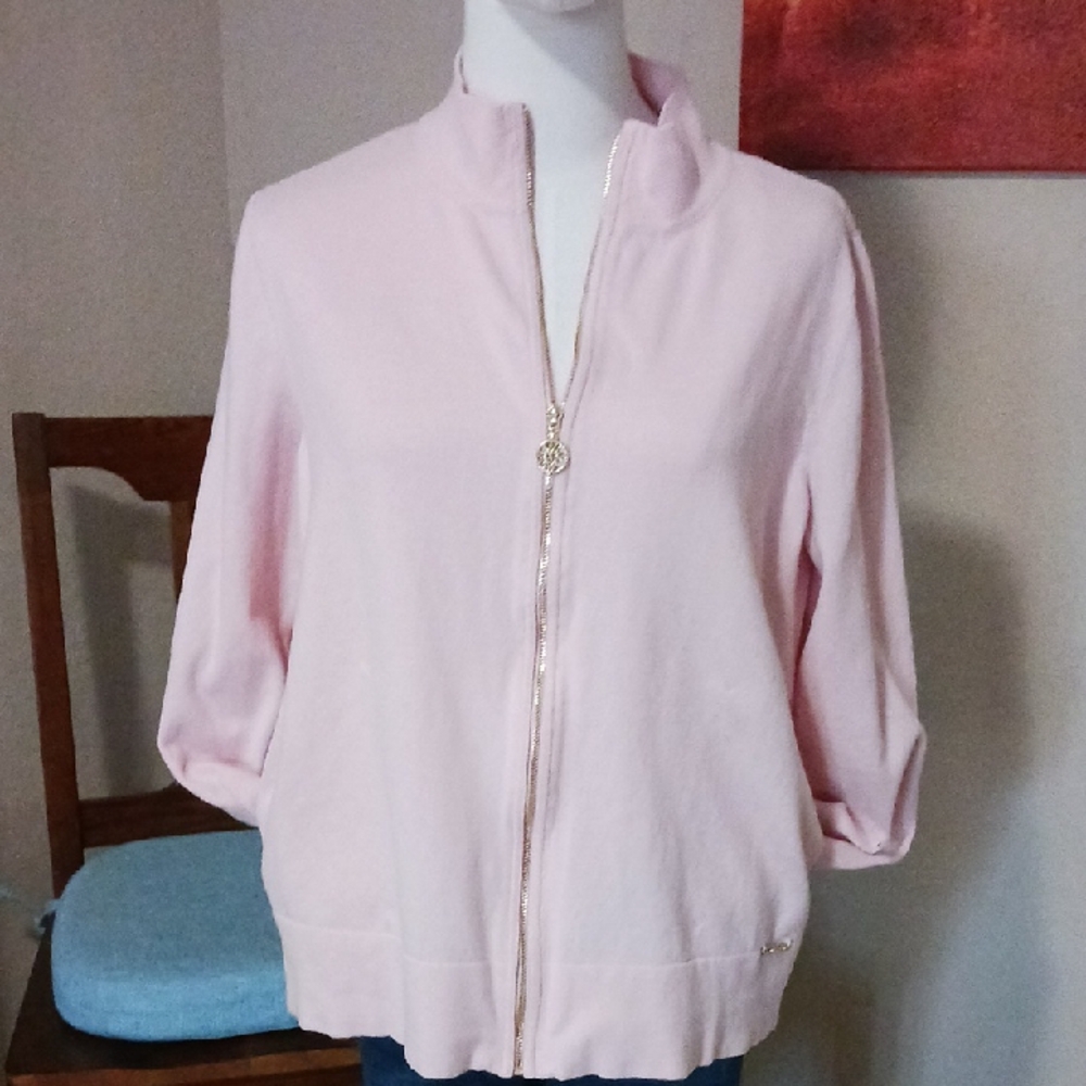 Anne Klein Pink Zip-Up Jacket